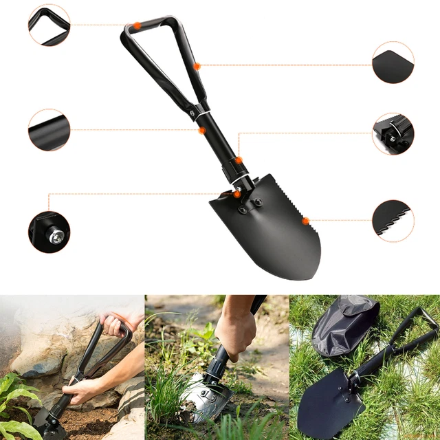 HEAVY DUTY COMPACT Army Folding Spade Shovel Camping Hiking Survival