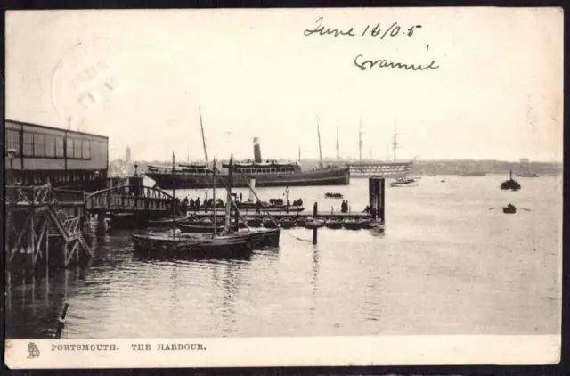 Hampshire - Portsmouth Harbour 1905 Postkarte - Tuck