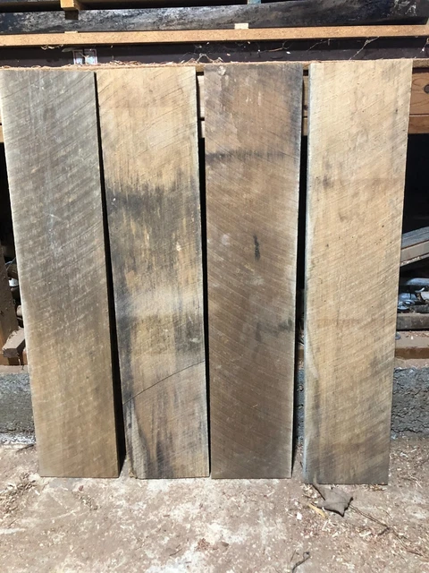 Reclaimed Wood From 1800’s Barn, 4 Pack Poplar Old Growth Barn Wood WEATHERED