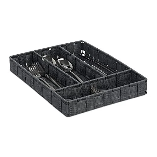 GRÄWE®, portaposate con 4 scomparticon coperchio