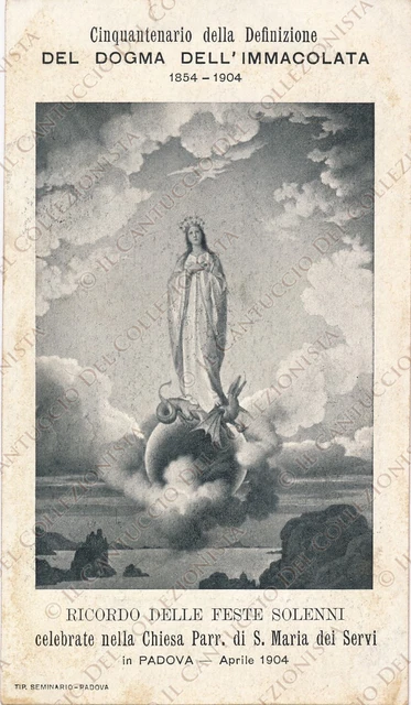 1904 Santino Chiesa S. Maria dei Servi Definizione dogma Padova Madonna