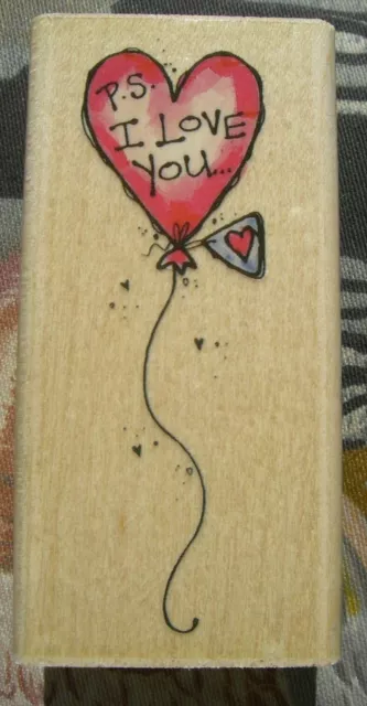 Penny Black Rubber Stamp : Love Balloon 1306E ( Rarely Available )