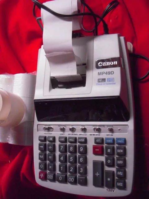 Canon MP49D Printing Calculator / Adding Machine / Clock And Calendar TESTED