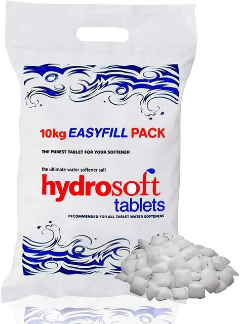 COMPRESSE DI SALE HYDROSOFT | SACCHETTO 10 KG | Addolcitore acqua | FCC Alimentare 99,9% Puro