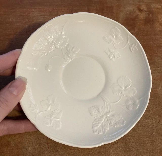 Mintons Strawberry 18th Century Staffordshire Salt Glaze Saucer Replacement MINT