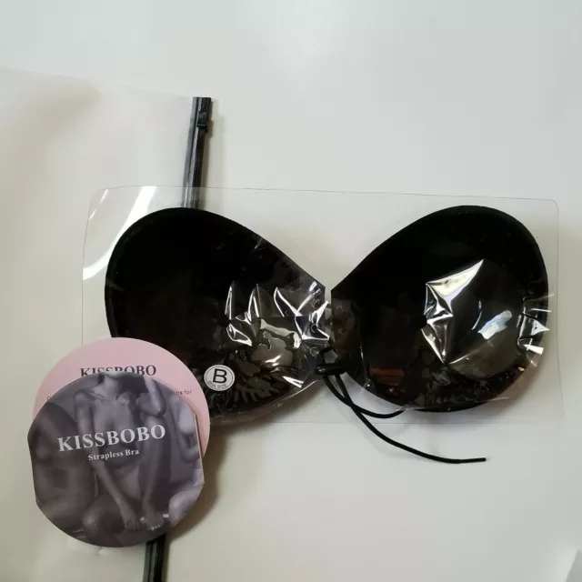 KISSBOBO Adhesive Bra Strapless Sticky Invisible Push up Silicone Bra for Backle