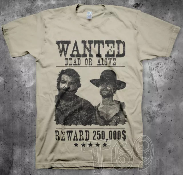 T-Shirt Bud Spencer & Terence Hill Uomo Vintage Wanted Locandina Trinità Western