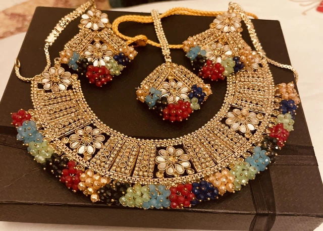 Pakistani & Indian Multicolor jewelry sets for women. Black Friday Special Offer