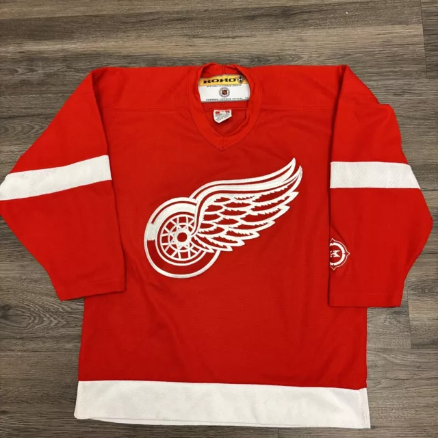 Vintage Detroit Red Wings Jersey Size Youth L/XL NHL Hockey Koho