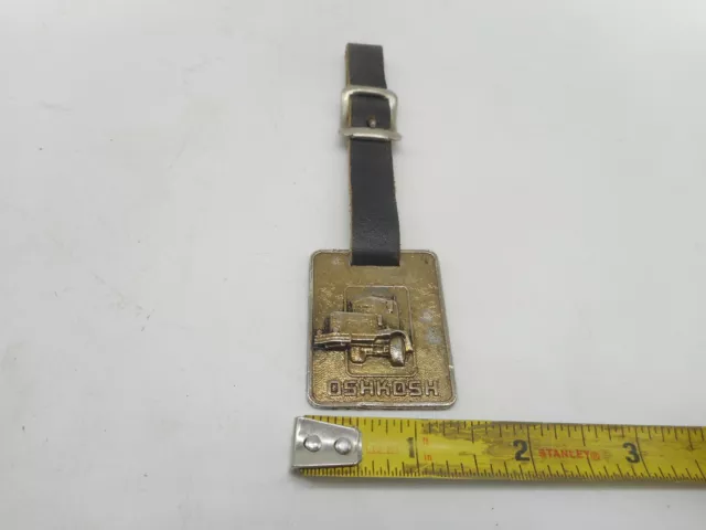 Vintage OSHKOSH Truck Tractor Advertising Watch Fob & Band