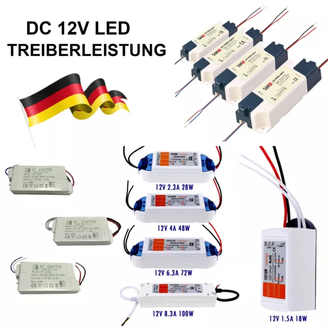 LED TRANSFORMATOR TRAFO Treiber 12Watt Stabilisiert - Dosentrafo Rund.  Sec=12VDC EUR 15,50 - PicClick DE