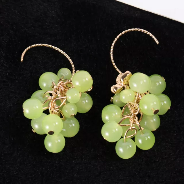 Plant Earrings Creative Dangle Earrings Fruit Earrings Crystal Grape Earring