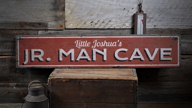 Jr Man Cave Sign, Little Man Cave Sign -Distressed Wooden Sign