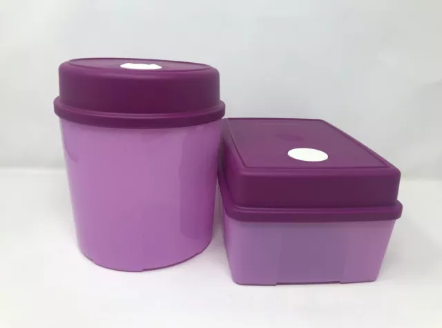 TUPPERWARE New 2-PC FREEZE SMART Freezer Mates ROUND and RECTANGULAR Containers