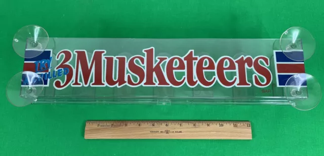 Vintage "Try a Chilled" 3 MUSKETEERS Candy Bar Plastic Store Display Sign 1989