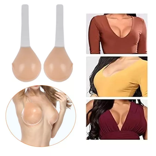 Lift Up Invisible Reusable Conceal Silicone Nipple Cover Lift Bra Sticky Bra