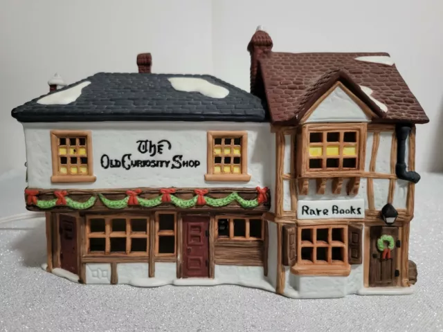 Dept 56 Dickens Village Old Curiosity Shop Christmas Vintage Lighted Collectible