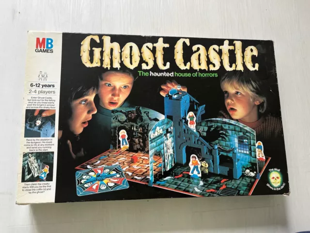 Vintage Ghost Castle Board Game MB Games 1985 - Used -