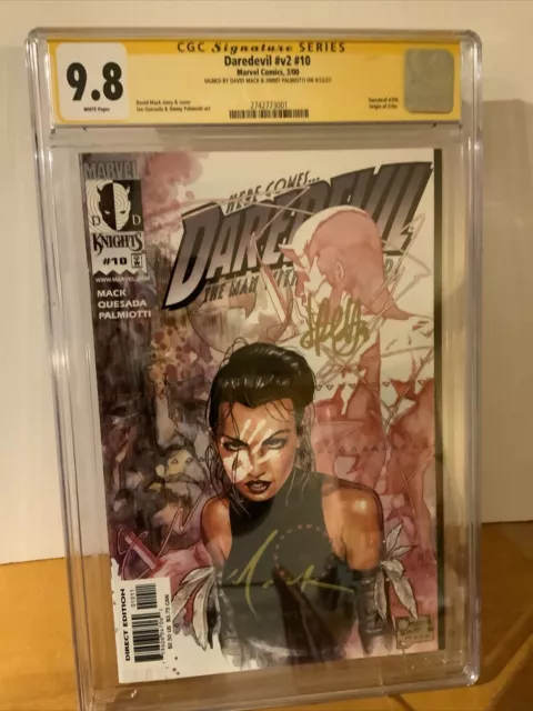 Daredevil #10 CGC 9.8 SS Mack/Palmiotti 1st Cover Echo Marvel Comics 2000