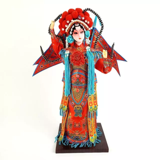 Chinese Traditional Peking Opera Doll Figurine - 12" Tall - Mu Guiying