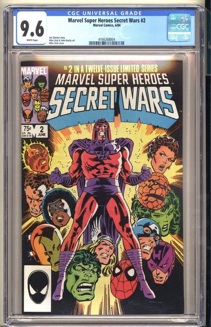 Marvel Super Heroes Secret Wars #2  CGC 9.6 WP NM+ 1984  Magneto Beyonder Zeck