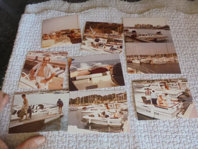 LOT 10 Photographies de Famille Vacances Ambiance années 70 Bateaux Cape d'Agde