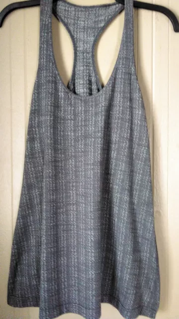 LULULEMON ATHLETICA RACERBACK TANK TOP Ziggy Wee October Angel Wing Gray Sz .12