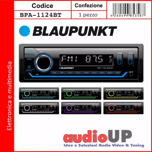 Blaupunkt BPA 1124 DAB BT Autoradio Bluetooth®-Freisprecheinrichtung, DAB+  Tuner