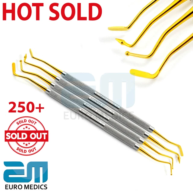 DENTAL COMPOSITE GOLD Tip Flat Plastic Filling Instruments Restorative