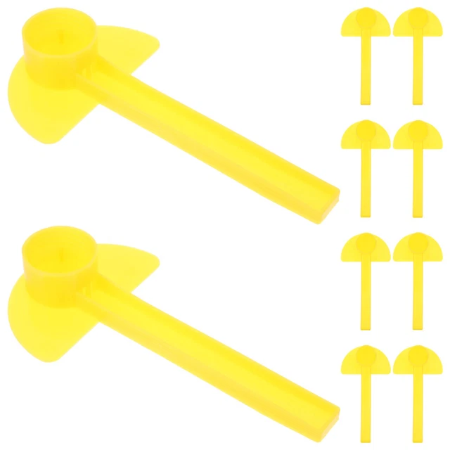 Set 4 Mangiatoie Per Api In Plastica - Distributore D'Acqua Per Alveare, Attrezzatura Apicoltura, Trasparente E Giallo - 5
