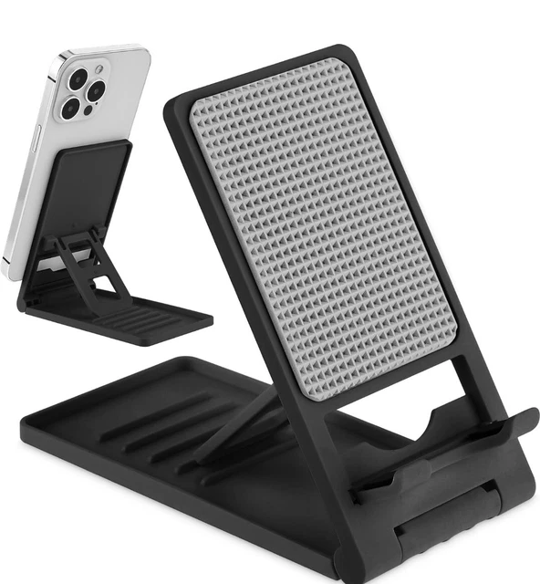 Supporto Per Smartphone Pieghevole Universale - Nero, Regolabile Fino A 60 Gradi