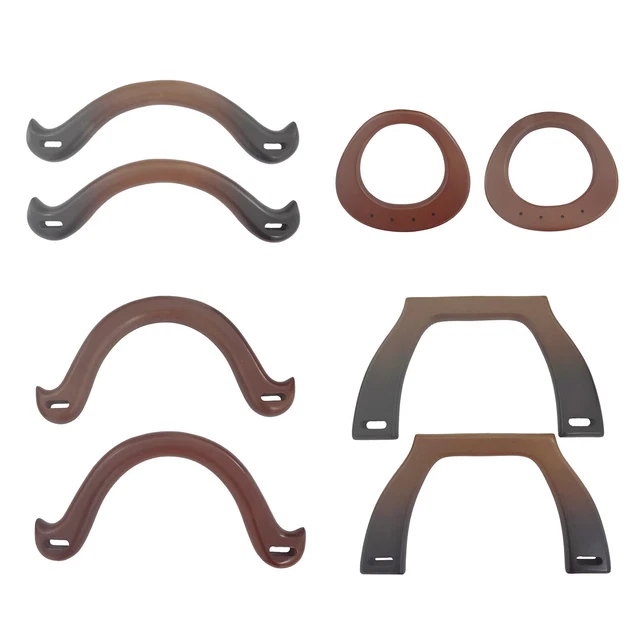 1Pair Retro Handles Replacement Wood Purse Handles for DIY Handbags Arch Bag