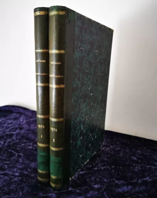 Magasin d'éducation et de Récréation - Macé Stahl Jules Verne 1878 livre ancien