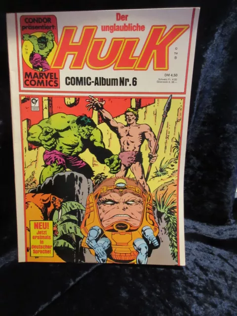 Der unglaubliche Hulk Comic Album Nr. 6 condor Verlag 1982