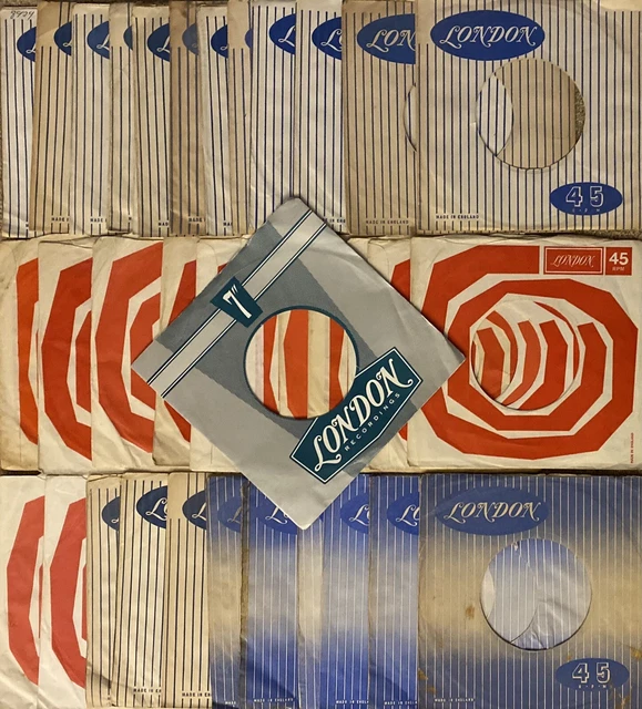 Jot Lot x 40 - 7" London Recording Original Company Sleeves - 4 Variants G to VG