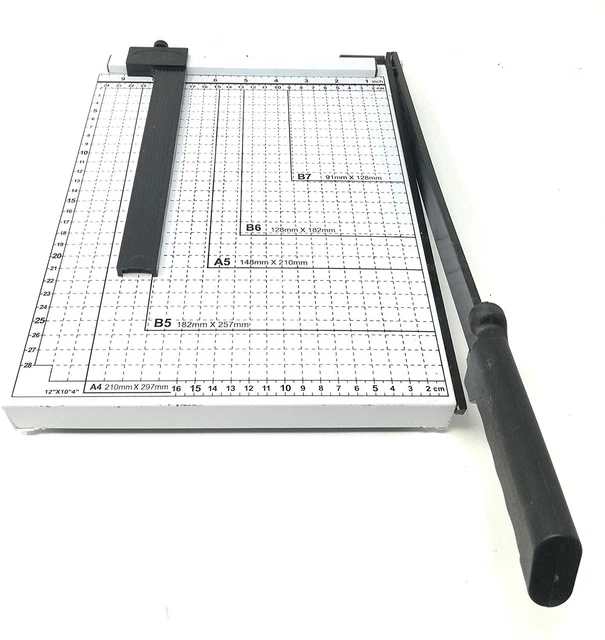Coupe-papier Avec Guide Centimétrique - Pour Formats A4, A5, B5, B6, B7, Capacité 12 Feuilles