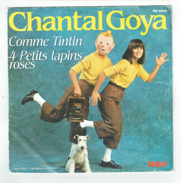 Chantal GOYA Vinyle 45T SP 7" COMME TINTIN - 4 PETITS LAPINS ROSES - RCA 8869