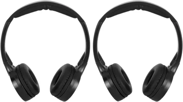 Confezione Da 2 Cuffie Wireless per Auto Cuffie Wireless IR a 2 Canali Cuffie Pi