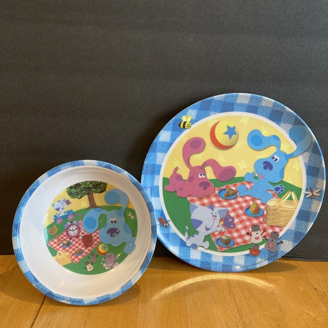 BLUES CLUES ZAK Designs Dishwasher Safe Melamine Plate & Bowl 15.00