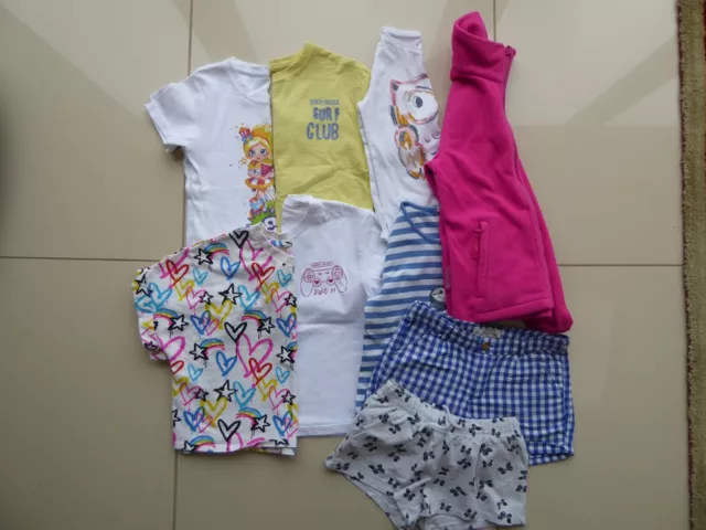 Girls 9 Piece Clothes Bundle Age 7 To 8 Years Various Brands