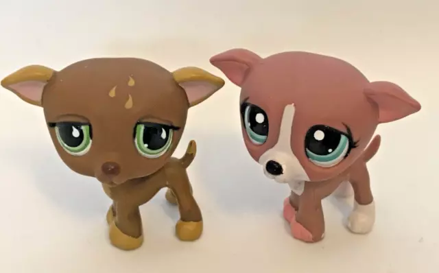 Littlest Pet Shop Greyhound dog x 2 #1216 #1585