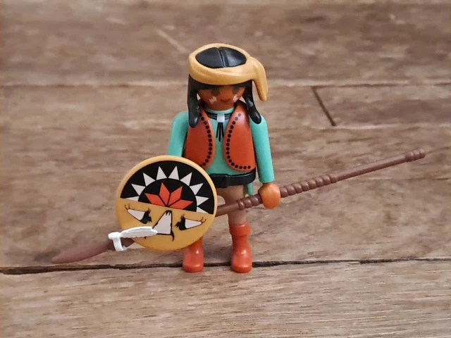 Figurine Playmobil Apache Chef Cavalerie Personnalisée - Occasion, Rare, Allemagne