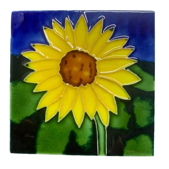 Yellow Sunflower Flower 4x4 Decorative Ceramic Wall Art Tile New Backsplash Gift