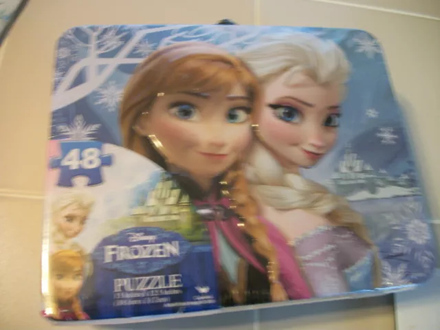 New Disney  FROZEN Ella LUNCH BOX TIN + 48 pc JIGSAW puzzle 2 gifts in one