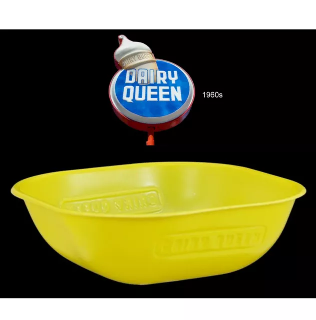 Vintage Dairy Queen Plastic form pressed Bowl Rare Never used 1950s/60s
