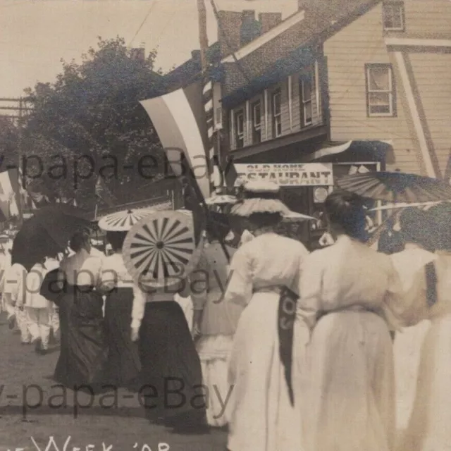 1908 RPPC Vincent Restaurant Old Home Week Parade Berlin Pennsylvania Postcard