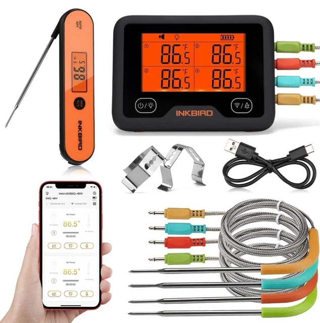 WIFI BLUETOOTH MEAT Thermometer IBBQ4BW APP Control Temperature Probe