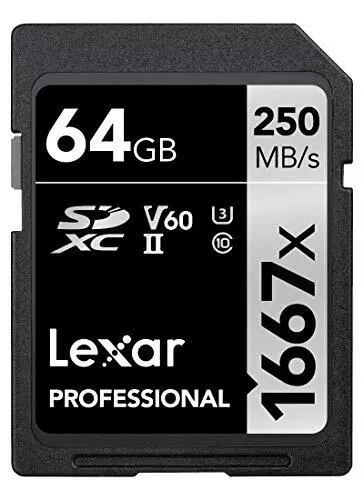 Lexar International LSD64GCBNA1667 64 GB Pro SDHC SDXC 1667x Uhs-ii