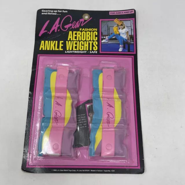 NOS Vintage Retro LA Gear Fashion Aerobic Ankle Weights New Sealed 1985