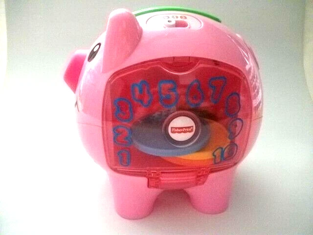 Fisher Price Laugh & Learn Smart Stages Piggy Bank With 6 Coins Interactive Toy